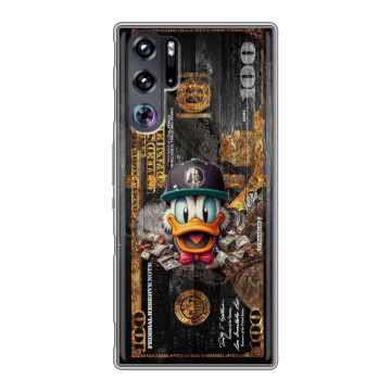 Силиконовый чехол на ZTE Nubia Red Magic 9 Pro с принтом Дональд Дак Доллар