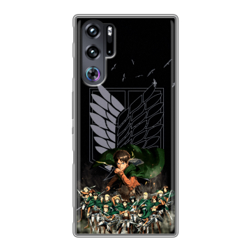 Силиконовый чехол на ZTE Nubia Red Magic 9 Pro с принтом Атака титанов