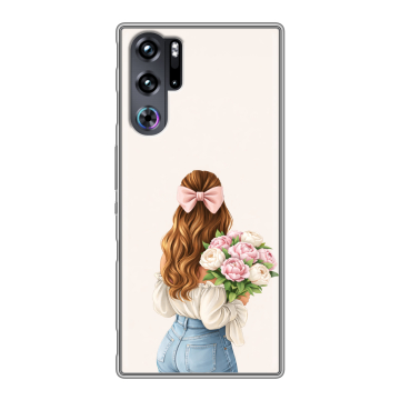 Силиконовый чехол на ZTE Nubia Red Magic 9 Pro с принтом женский