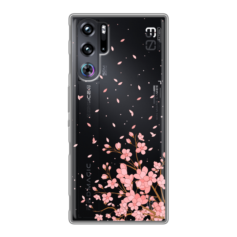 Силиконовый чехол на ZTE Nubia Red Magic 9 Pro с принтом Ветка сакуры Силиконовый чехол на ZTE Nubia Red Magic 9 Pro с принтом Ветка сакуры