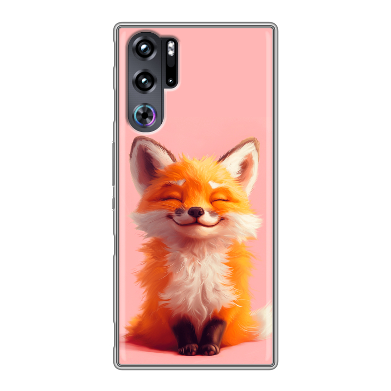 Силиконовый чехол на ZTE Nubia Red Magic 9 Pro с принтом милая лиса Силиконовый чехол на ZTE Nubia Red Magic 9 Pro с принтом милая лиса