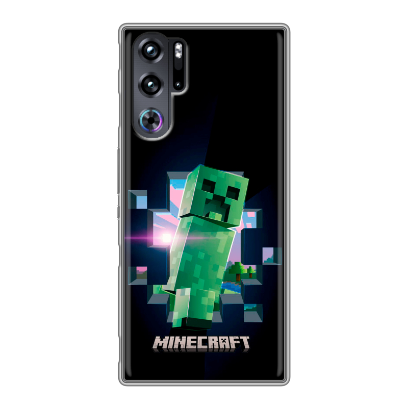 Силиконовый чехол на ZTE Nubia Red Magic 9 Pro с принтом Майнкрафт Minecraft Силиконовый чехол на ZTE Nubia Red Magic 9 Pro с принтом Майнкрафт Minecraft