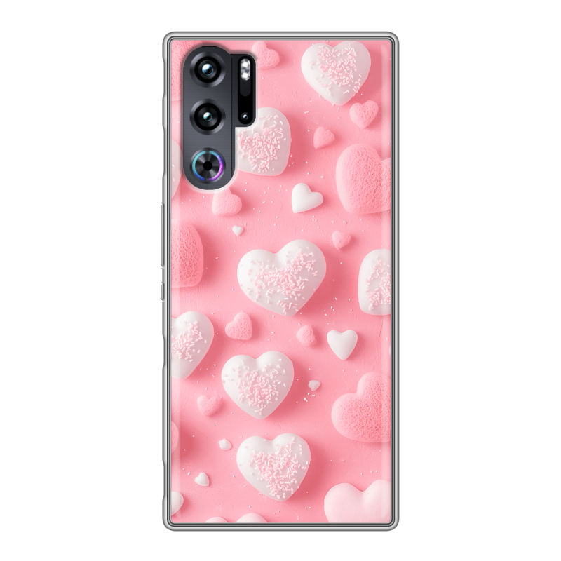 Силиконовый чехол на ZTE Nubia Red Magic 9 Pro с принтом Сердечки Силиконовый чехол на ZTE Nubia Red Magic 9 Pro с принтом Сердечки