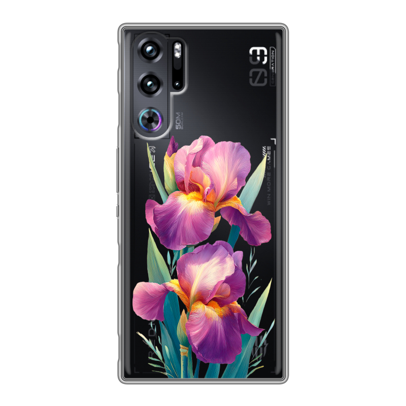 Силиконовый чехол на ZTE Nubia Red Magic 9 Pro с принтом Цветы орхидеи Силиконовый чехол на ZTE Nubia Red Magic 9 Pro с принтом Цветы орхидеи