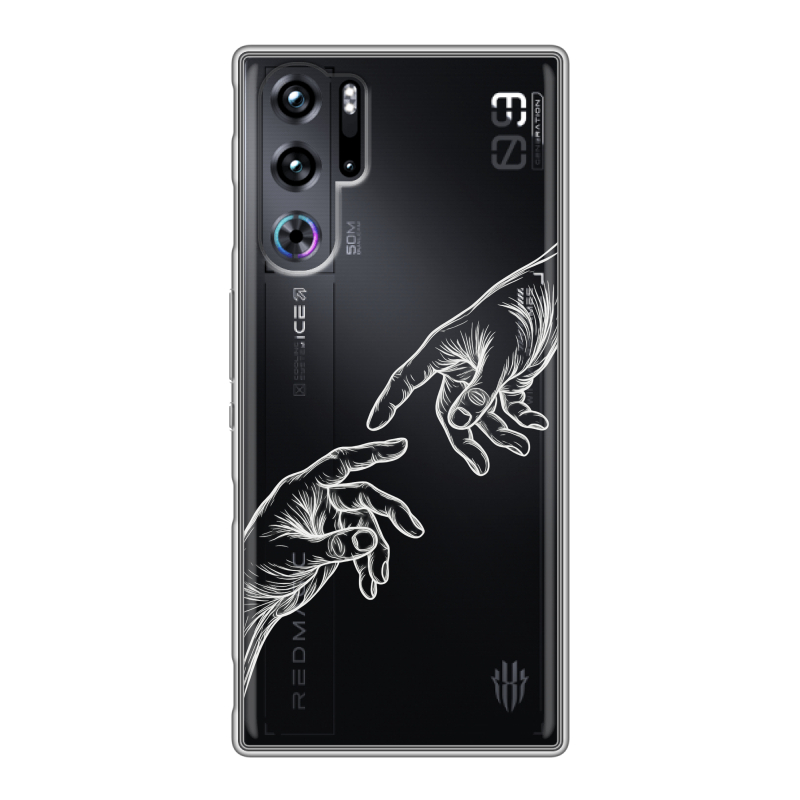 Силиконовый чехол на ZTE Nubia Red Magic 9 Pro с принтом Сотворение мира Силиконовый чехол на ZTE Nubia Red Magic 9 Pro с принтом Сотворение мира
