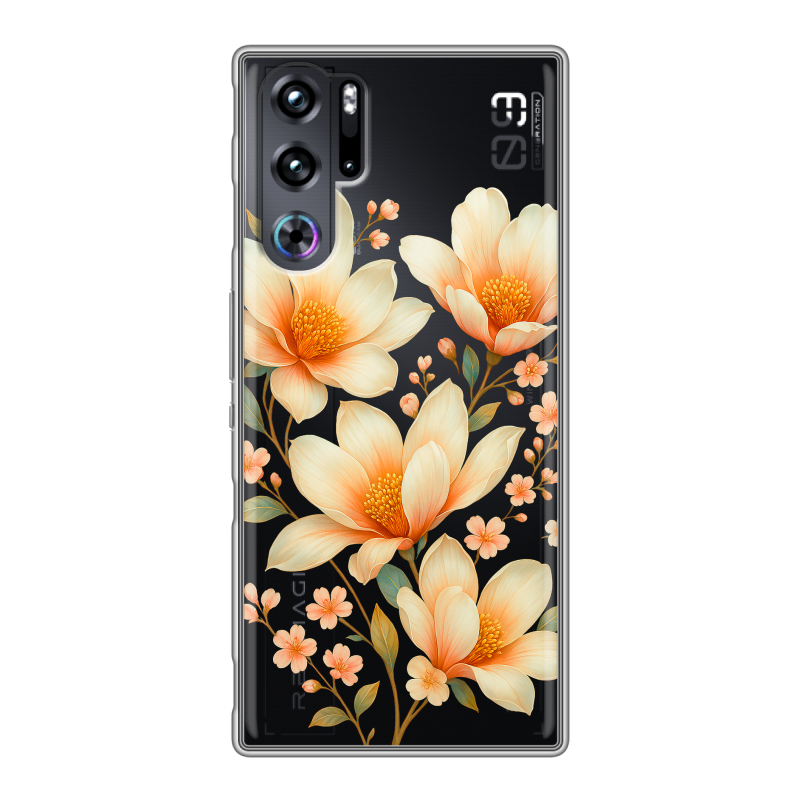 Силиконовый чехол на ZTE Nubia Red Magic 9 Pro с принтом Цветы Силиконовый чехол на ZTE Nubia Red Magic 9 Pro с принтом Цветы