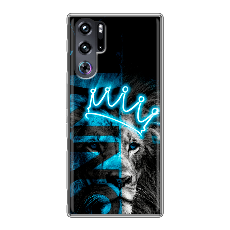 Силиконовый чехол на ZTE Nubia Red Magic 9 Pro с принтом Король лев Силиконовый чехол на ZTE Nubia Red Magic 9 Pro с принтом Король лев
