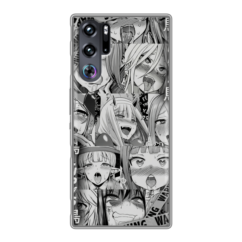 Силиконовый чехол на ZTE Nubia Red Magic 9 Pro с принтом Ahegao Ахегао Аниме Силиконовый чехол на ZTE Nubia Red Magic 9 Pro с принтом Ahegao Ахегао Аниме