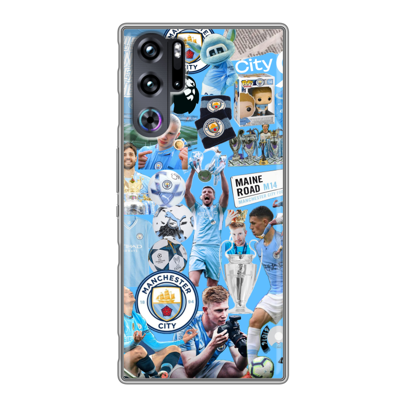 Силиконовый чехол на ZTE Nubia Red Magic 9 Pro с принтом Man City Манчестер Сити Силиконовый чехол на ZTE Nubia Red Magic 9 Pro с принтом Man City Манчестер Сити