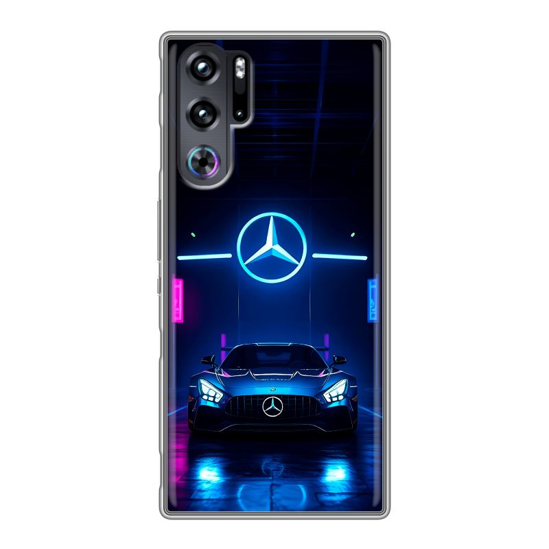 Силиконовый чехол на ZTE Nubia Red Magic 9 Pro с принтом Mercedes Мерседес Силиконовый чехол на ZTE Nubia Red Magic 9 Pro с принтом Mercedes Мерседес