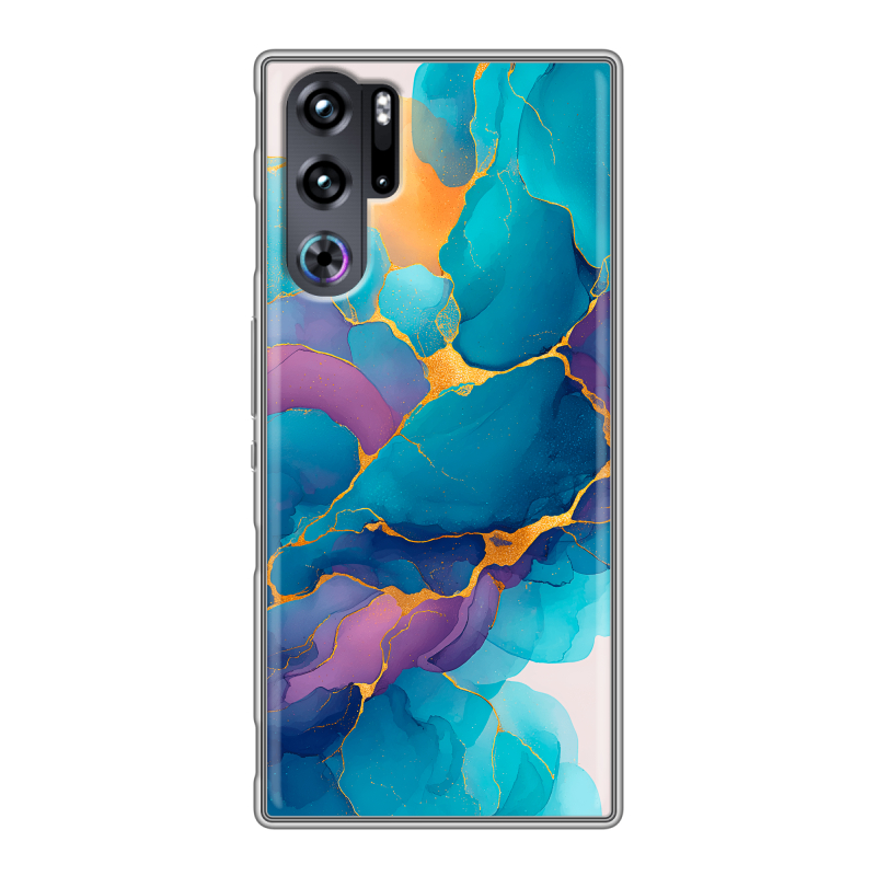 Силиконовый чехол на ZTE Nubia Red Magic 9 Pro с принтом Мрамор блестки Силиконовый чехол на ZTE Nubia Red Magic 9 Pro с принтом Мрамор блестки