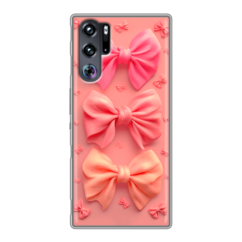 Силиконовый чехол на ZTE Nubia Red Magic 9 Pro с принтом Розовые бантики Силиконовый чехол на ZTE Nubia Red Magic 9 Pro с принтом Розовые бантики