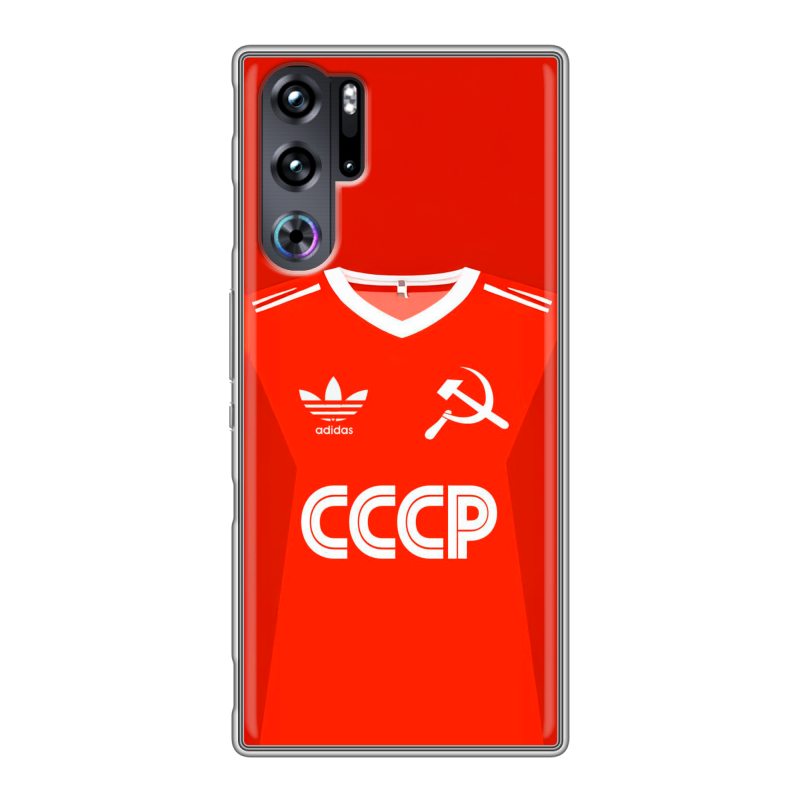 Силиконовый чехол на ZTE Nubia Red Magic 9 Pro с принтом Флаг Герб СССР Силиконовый чехол на ZTE Nubia Red Magic 9 Pro с принтом Флаг Герб СССР