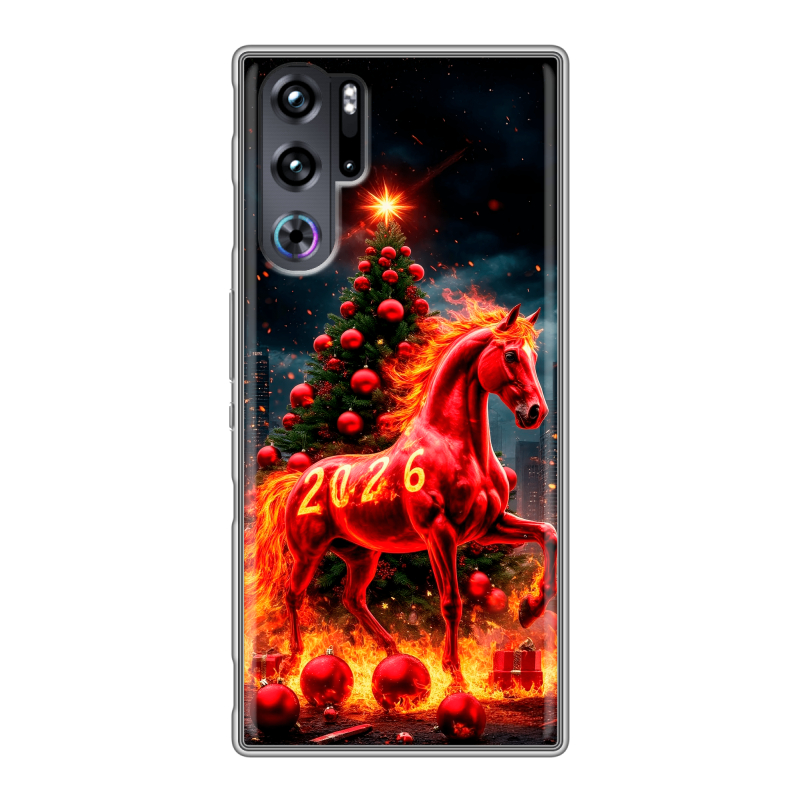 Силиконовый чехол на ZTE Nubia Red Magic 9 Pro с принтом Новый год Силиконовый чехол на ZTE Nubia Red Magic 9 Pro с принтом Новый год