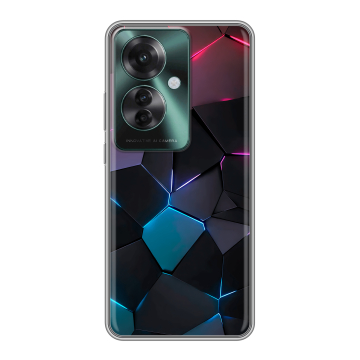 Силиконовый чехол на Oppo Reno 11F с принтом Геометрия неона Силиконовый чехол на Oppo Reno 11F с принтом Геометрия неона