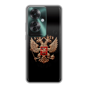 Силиконовый чехол на Oppo Reno 11F с принтом Герб России Силиконовый чехол на Oppo Reno 11F с принтом Герб России