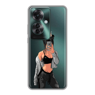 Силиконовый чехол на Oppo Reno 11F с принтом Женские принты Силиконовый чехол на Oppo Reno 11F с принтом Женские принты