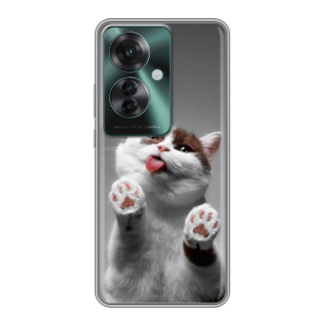 Силиконовый чехол на Oppo Reno 11F с принтом Коты Силиконовый чехол на Oppo Reno 11F с принтом Коты