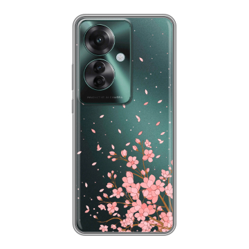Силиконовый чехол на Oppo Reno 11F с принтом Ветка сакуры Силиконовый чехол на Oppo Reno 11F с принтом Ветка сакуры