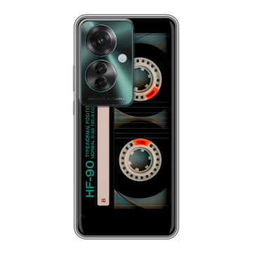 Силиконовый чехол на Oppo Reno 11F с принтом Кассета Силиконовый чехол на Oppo Reno 11F с принтом Кассета