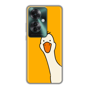 Силиконовый чехол на Oppo Reno 11F с принтом Утка