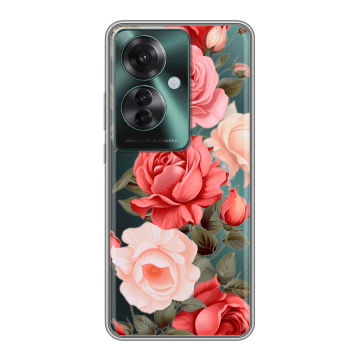 Силиконовый чехол на Oppo Reno 11F с принтом Розы