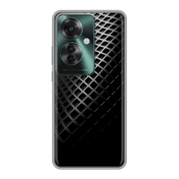 Силиконовый чехол на Oppo Reno 11F с принтом Текстура металла Силиконовый чехол на Oppo Reno 11F с принтом Текстура металла