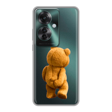 Силиконовый чехол на Oppo Reno 11F с принтом Медведь Силиконовый чехол на Oppo Reno 11F с принтом Медведь