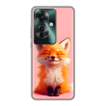 Силиконовый чехол на Oppo Reno 11F с принтом милая лиса Силиконовый чехол на Oppo Reno 11F с принтом милая лиса
