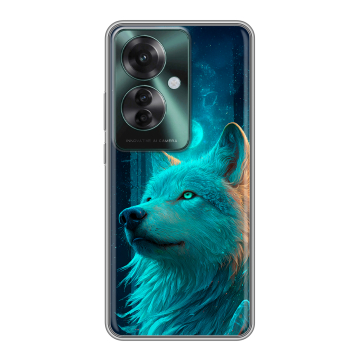 Силиконовый чехол на Oppo Reno 11F с принтом бабочки саккура