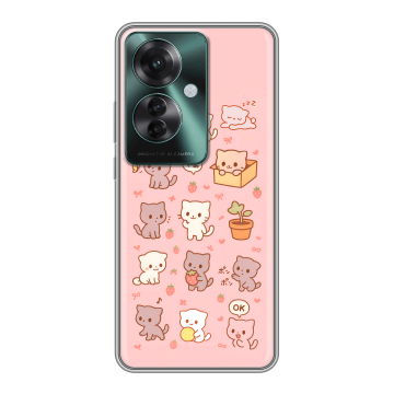 Силиконовый чехол на Oppo Reno 11F с принтом Hello Kitty Хелоу Кити