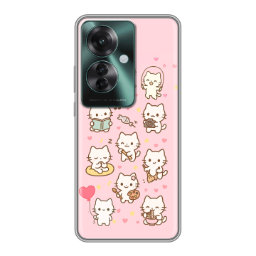 Силиконовый чехол на Oppo Reno 11F с принтом Hello Kitty Хелоу Кити Силиконовый чехол на Oppo Reno 11F с принтом Hello Kitty Хелоу Кити