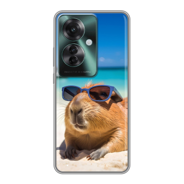 Силиконовый чехол на Oppo Reno 11F с принтом Капибара Силиконовый чехол на Oppo Reno 11F с принтом Капибара