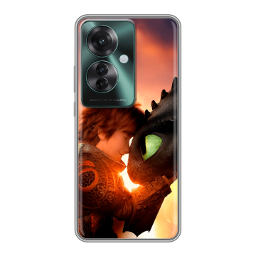 Силиконовый чехол на Oppo Reno 11F с принтом Как приручить дракона