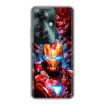 Силиконовый чехол на Oppo Reno 11F с принтом Железный человек Ironman Силиконовый чехол на Oppo Reno 11F с принтом Железный человек Ironman