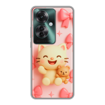 Силиконовый чехол на Oppo Reno 11F с принтом для девочек