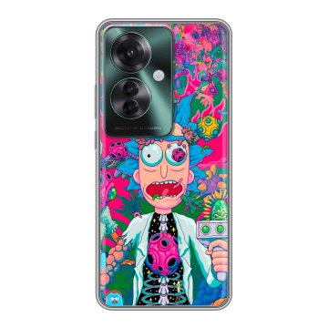 Силиконовый чехол на Oppo Reno 11F с принтом Рик и Морти Rick Morty Силиконовый чехол на Oppo Reno 11F с принтом Рик и Морти Rick Morty