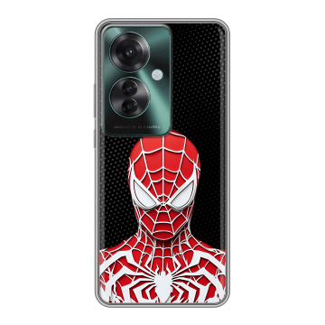 Силиконовый чехол на Oppo Reno 11F с принтом человек паук spiderman