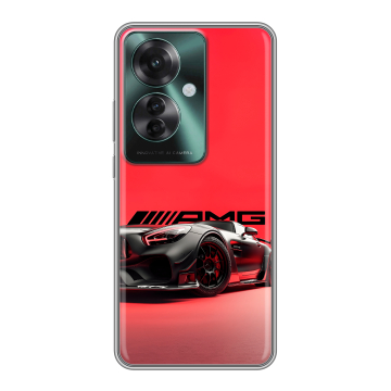 Силиконовый чехол на Oppo Reno 11F с принтом Мерседес Mercedes AMG