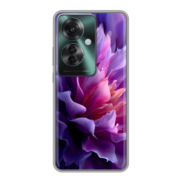 Силиконовый чехол на Oppo Reno 11F с принтом женский цветы Силиконовый чехол на Oppo Reno 11F с принтом женский цветы