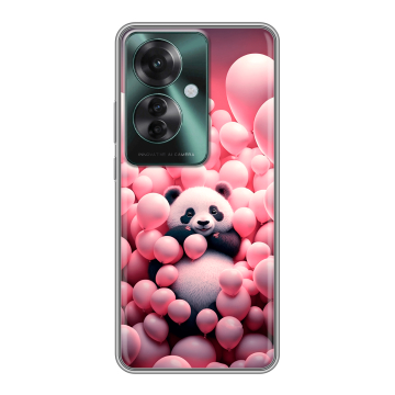 Силиконовый чехол на Oppo Reno 11F с принтом Панда