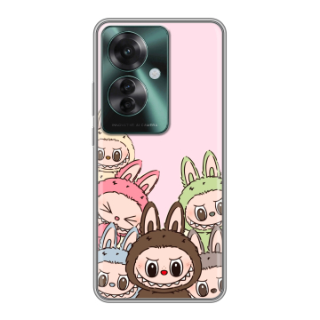 Силиконовый чехол на Oppo Reno 11F с принтом Лабубу