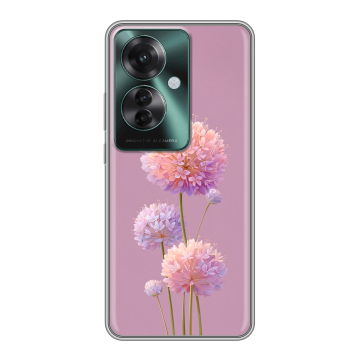 Силиконовый чехол на Oppo Reno 11F с принтом Цветы
