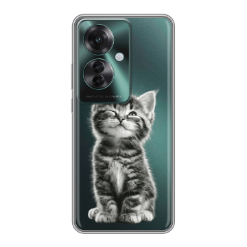 Силиконовый чехол на Oppo Reno 11F с принтом Котенок