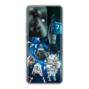 Силиконовый чехол на Oppo Reno 11F с принтом Реал Роналдо