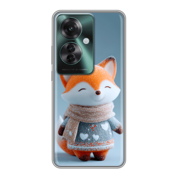 Силиконовый чехол на Oppo Reno 11F с принтом Лиса