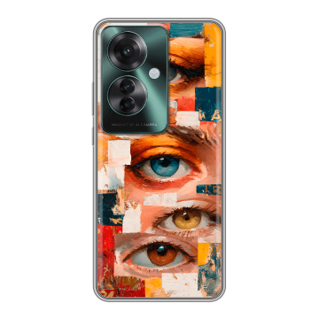 Силиконовый чехол на Oppo Reno 11F с принтом Модный принт