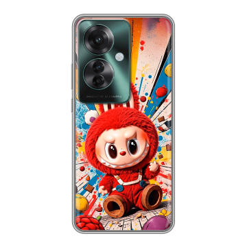 Силиконовый чехол на Oppo Reno 11F с принтом Labubu Лабубу Силиконовый чехол на Oppo Reno 11F с принтом Labubu Лабубу