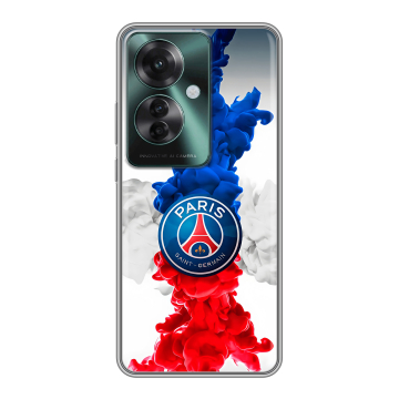 Силиконовый чехол на Oppo Reno 11F с принтом PSG ПСЖ