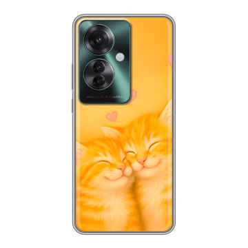 Силиконовый чехол на Oppo Reno 11F с принтом Милые котята Силиконовый чехол на Oppo Reno 11F с принтом Милые котята
